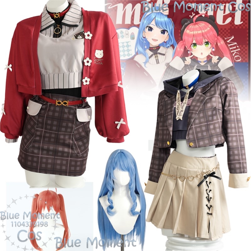 Anime Cosplay Youtuber - Sakura Miko Hoshimachi Suisei Virtual YouTuber