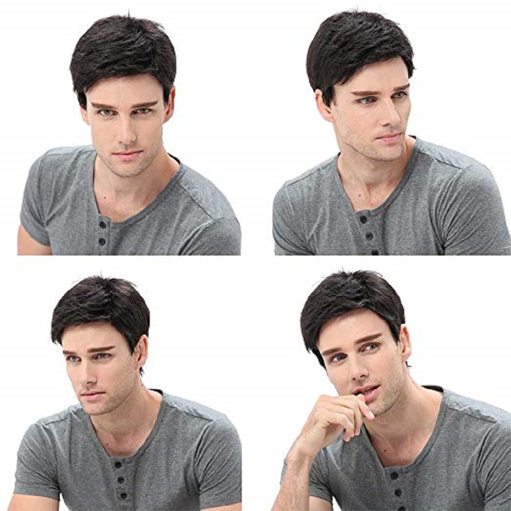Anime Cosplay For Black Guys - Men Synthetic Short Wigs Wigs Male