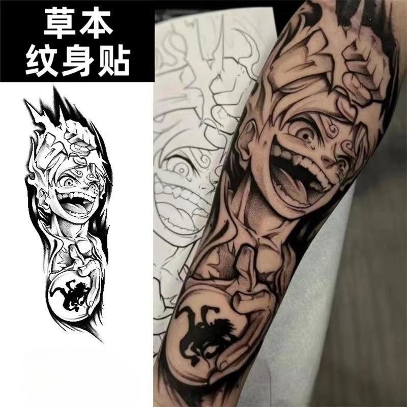 Anime Cosplay Luffy - One Piece Luffy herbal tattoo sticker,