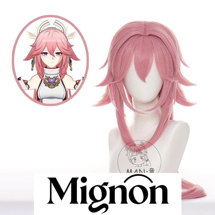Cosplay Anime Yae Miko - Genshin Impact Yae Miko cosplay wig