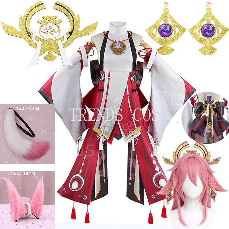 Cosplay Anime Yae Miko - Yae Miko Full Set Guuji Yae