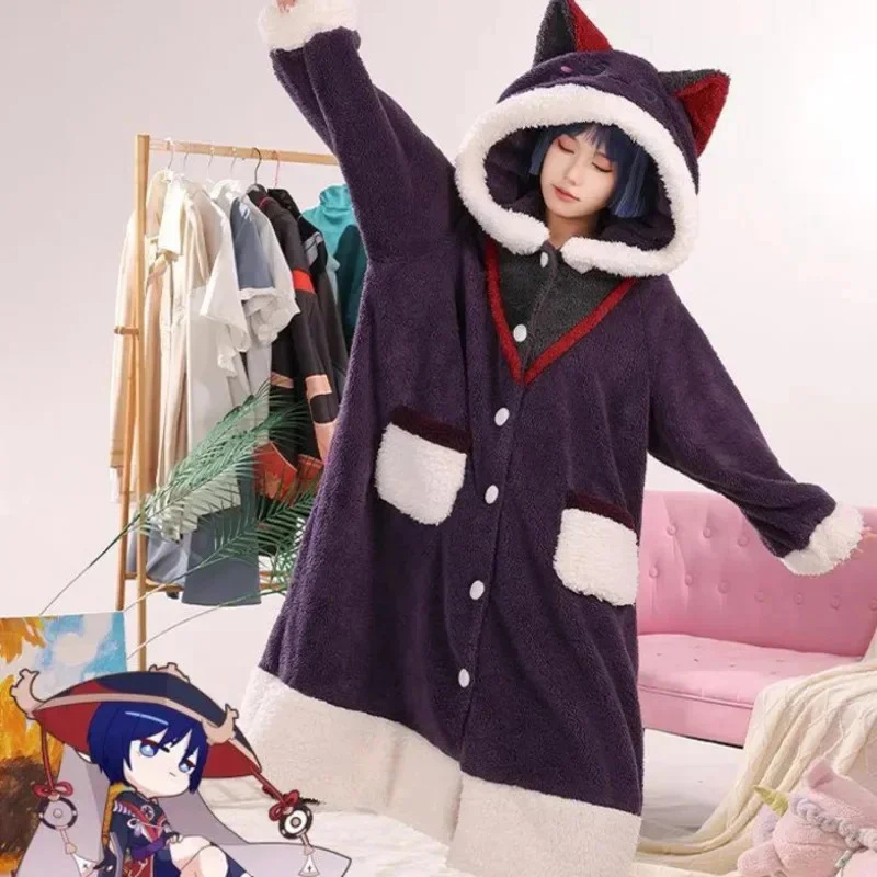 Anime Cosplay Thick - Genshin Impact Cosplay Pajama Anime Unisex