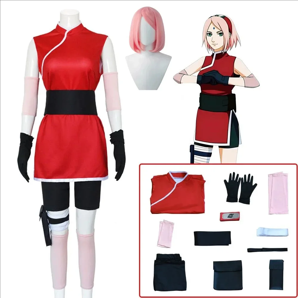 Anime Cosplay Ninja - Haruno Sakura Cosplay Anime Costume Women