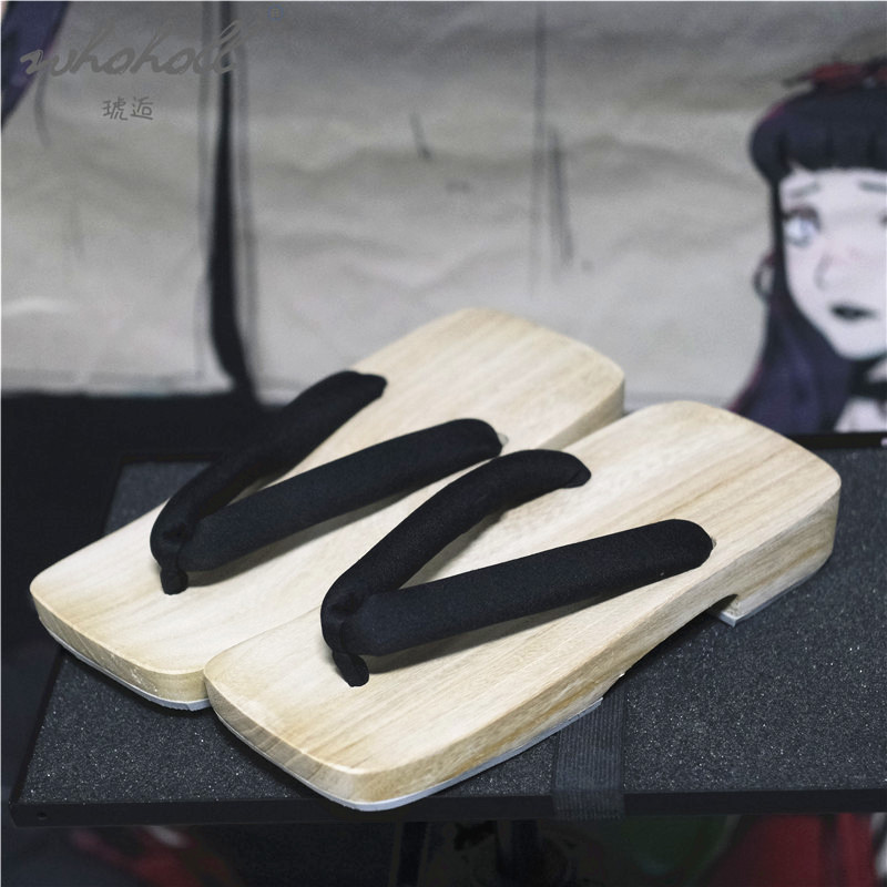 Anime Cosplay Thick - Summer Man Slippers Japanese Geta Wooden