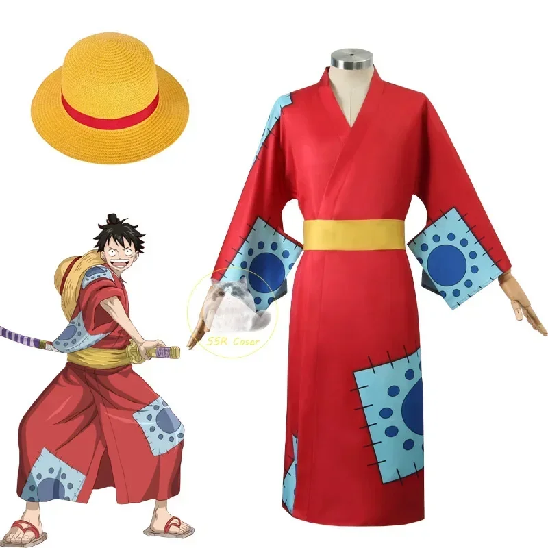 Anime Cosplay Luffy - Anime Luffy Cosplay Costume, Wano Country