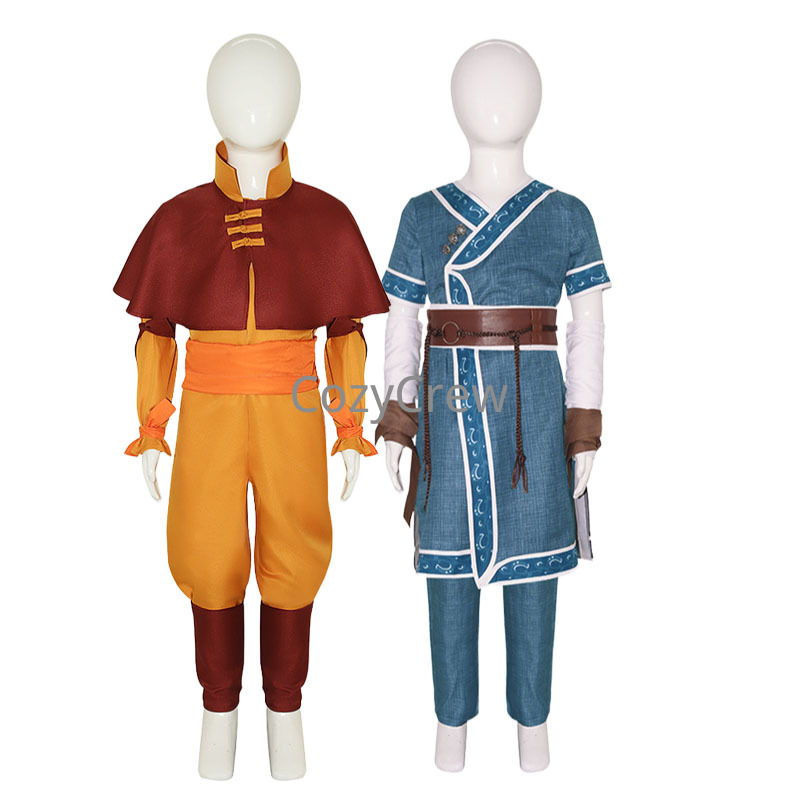 Anime Cosplay Netflix - Cosplay Costume Aang Katara Full Set
