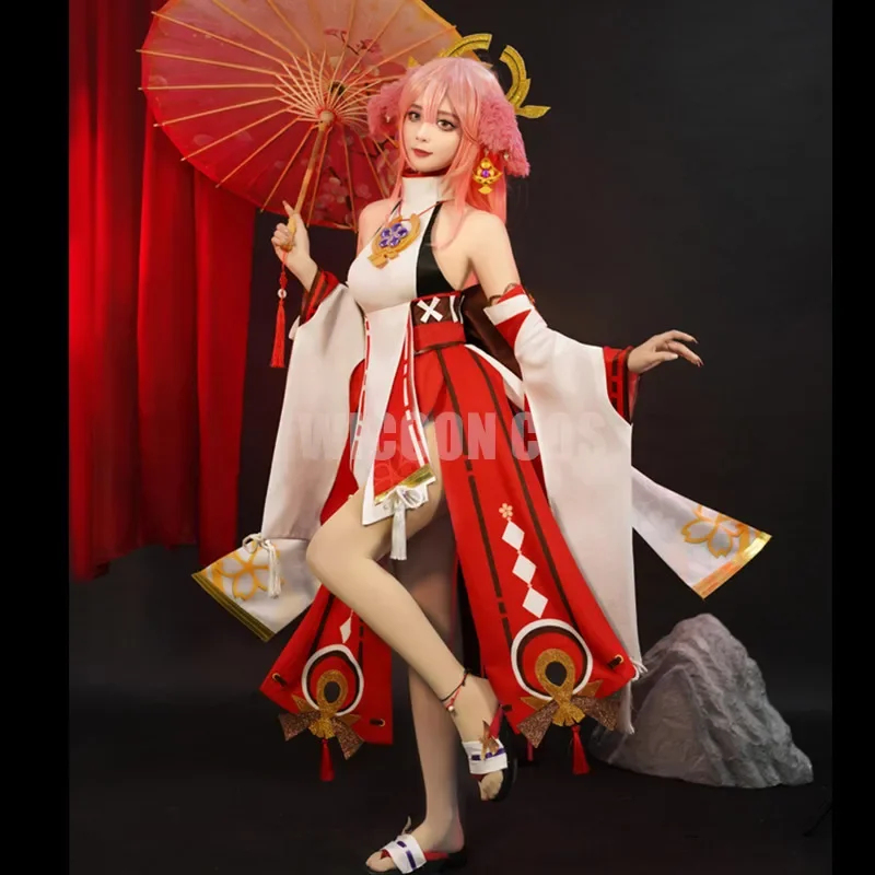 ☆SunlCos Miko Impact Costume W - Cosplay Anime Yae Miko review and price