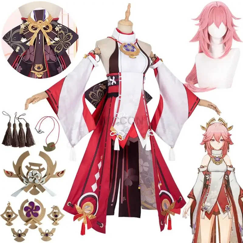 ☆SunlCos Miko Impact Costume W - Cosplay Anime Yae Miko review and price