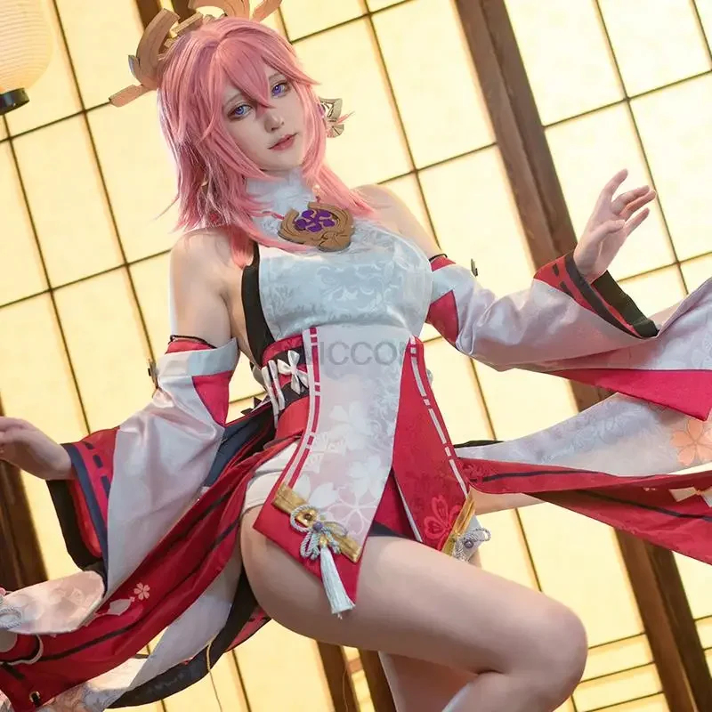 ☆SunlCos Miko Impact Costume W - Cosplay Anime Yae Miko review and price