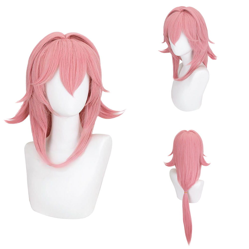 Yae Miko Cos Wig Pink Natural  - Cosplay Anime Yae Miko review and price