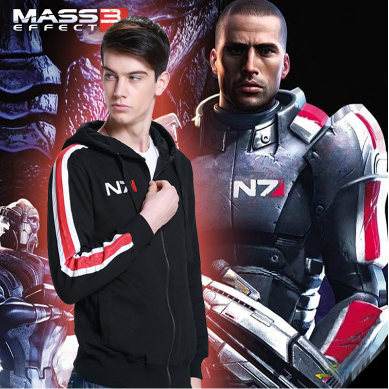 Mass Effect Hoodie Men Black A - Anime Cosplay Thick review and price