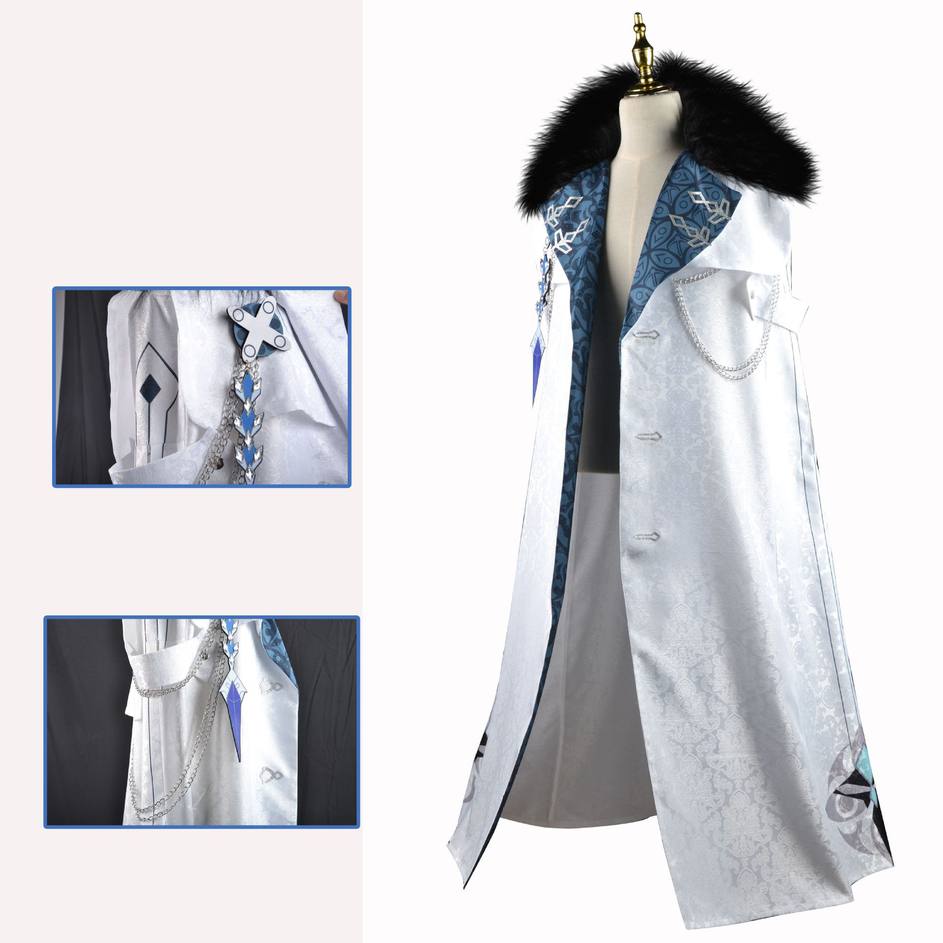 Fatui Harbinger Cosplay Costum - Bleach Captain Coat review and price