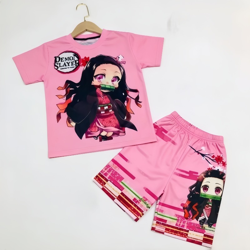 Demon Slayer Kids T-shirt Shor - Anime Cosplay Tanjiro review and price