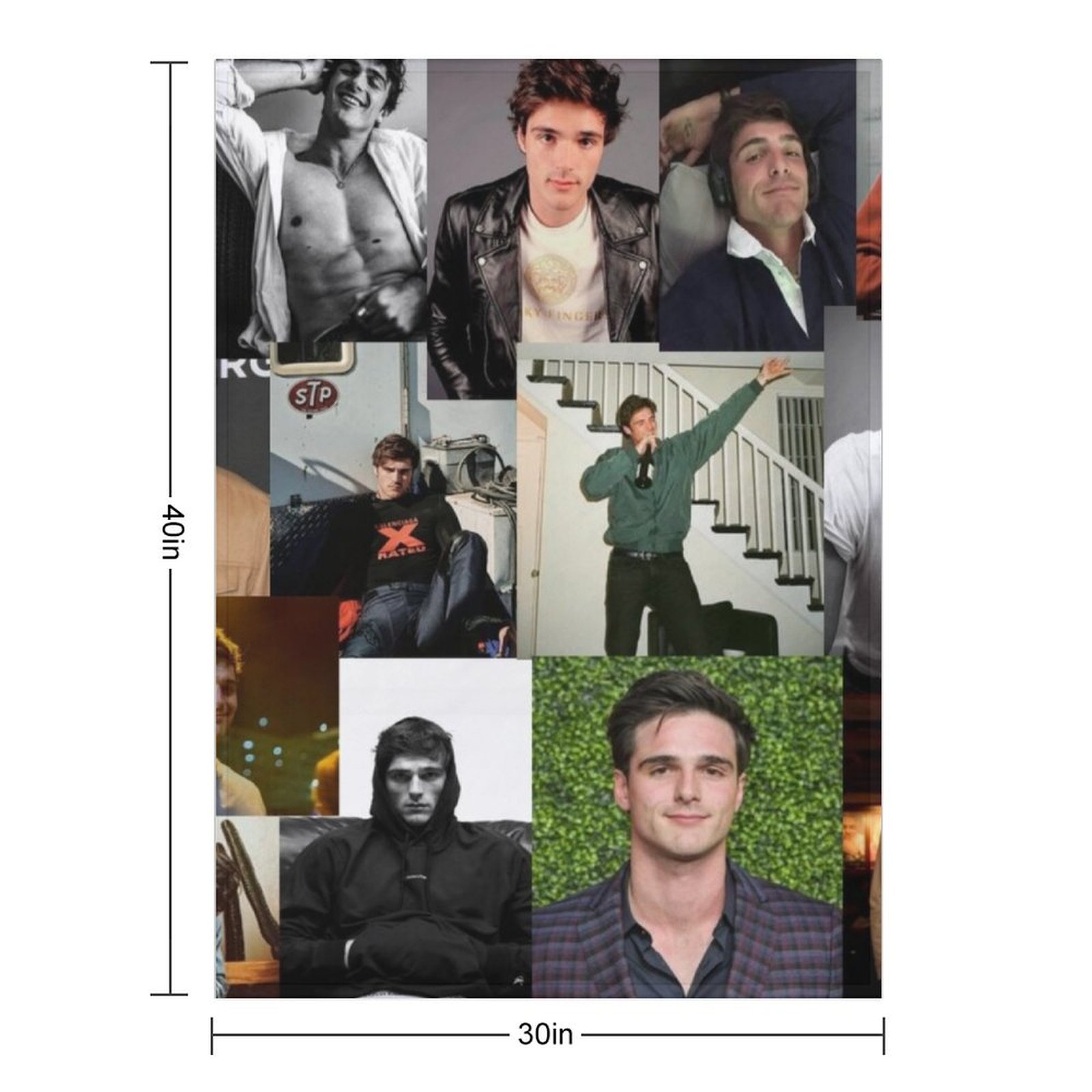 Jacob Elordi pic collage Throw - Anime Cosplay Pics review and price