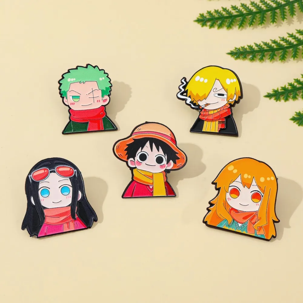 5 Pcs Cute Anime Cartoon Brooc - Anime Cosplay Luffy review and price