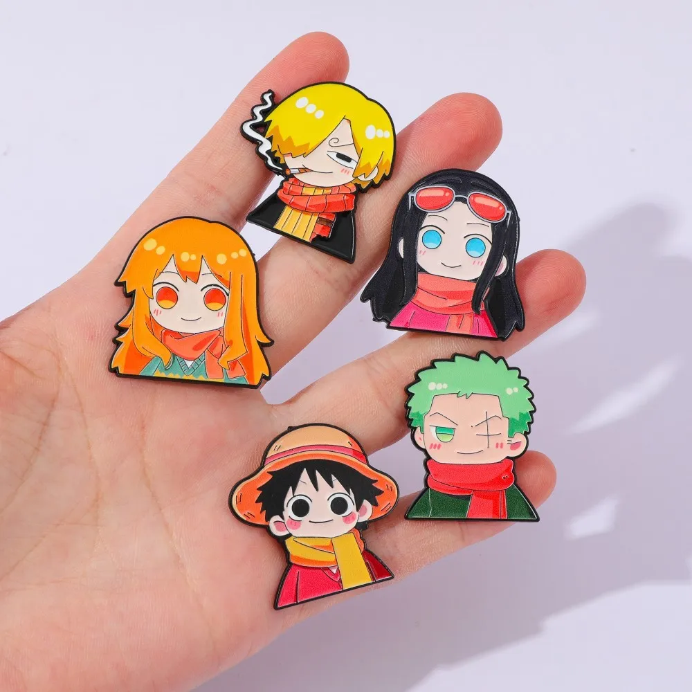 5 Pcs Cute Anime Cartoon Brooc - Anime Cosplay Luffy review and price