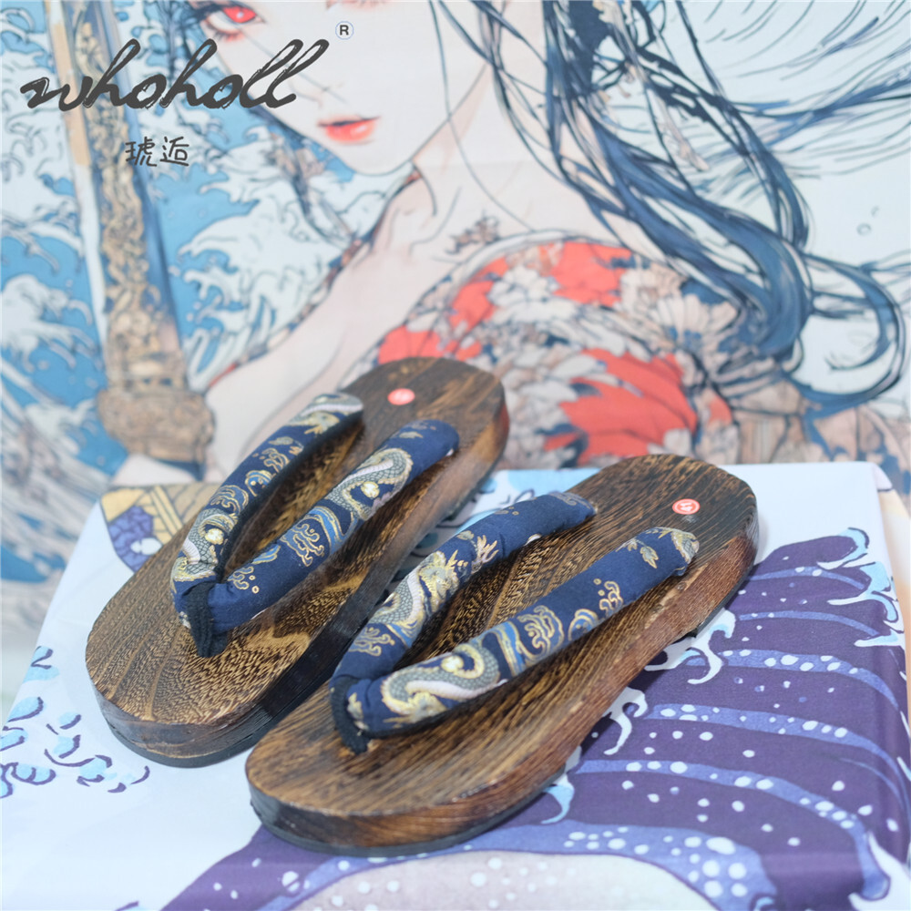 Man Wooden Clogs Slippers Wome - Anime Cosplay Thick review and price