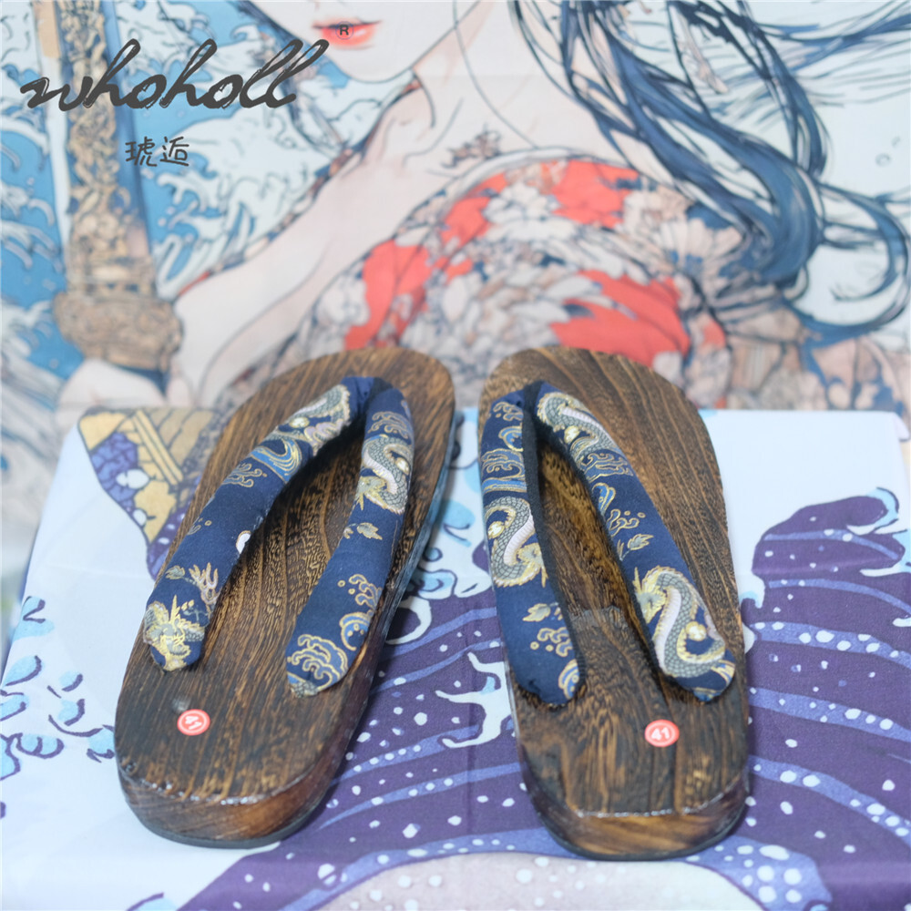 Man Wooden Clogs Slippers Wome - Anime Cosplay Thick review and price