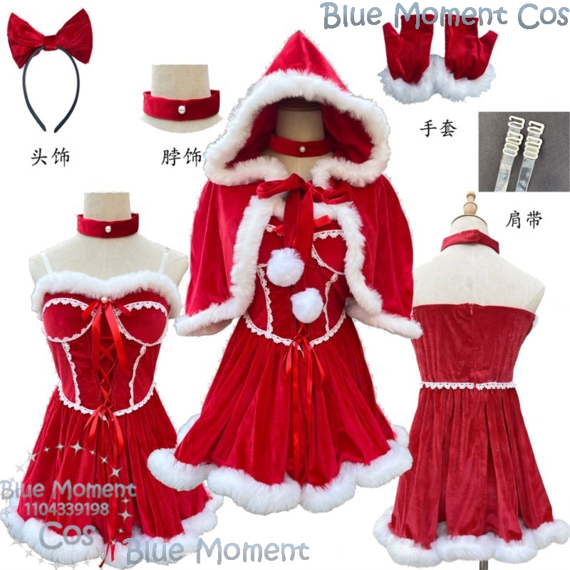 2025 Christmas Red Dress White - Anime Cosplay Event 2025 review and price