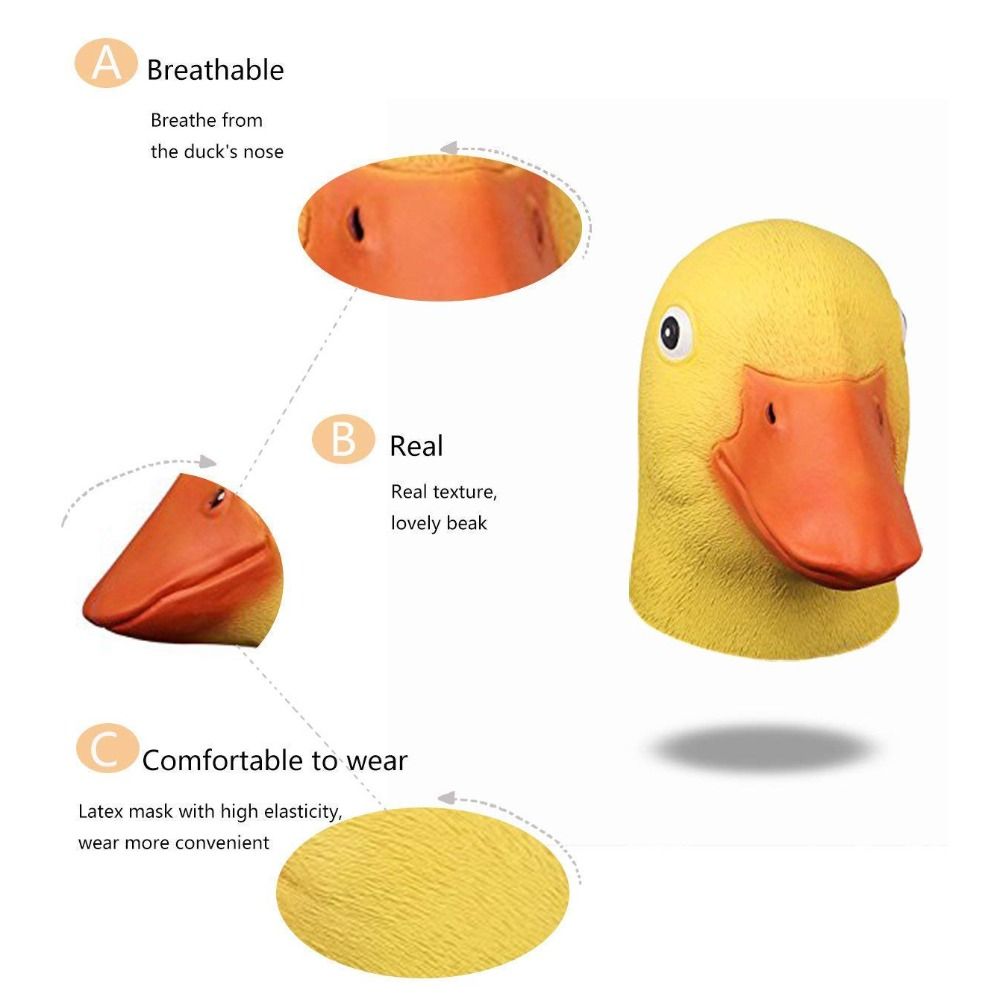 Novelty Yellow Duck Head Mask  - Anime Cosplay Pics review and price