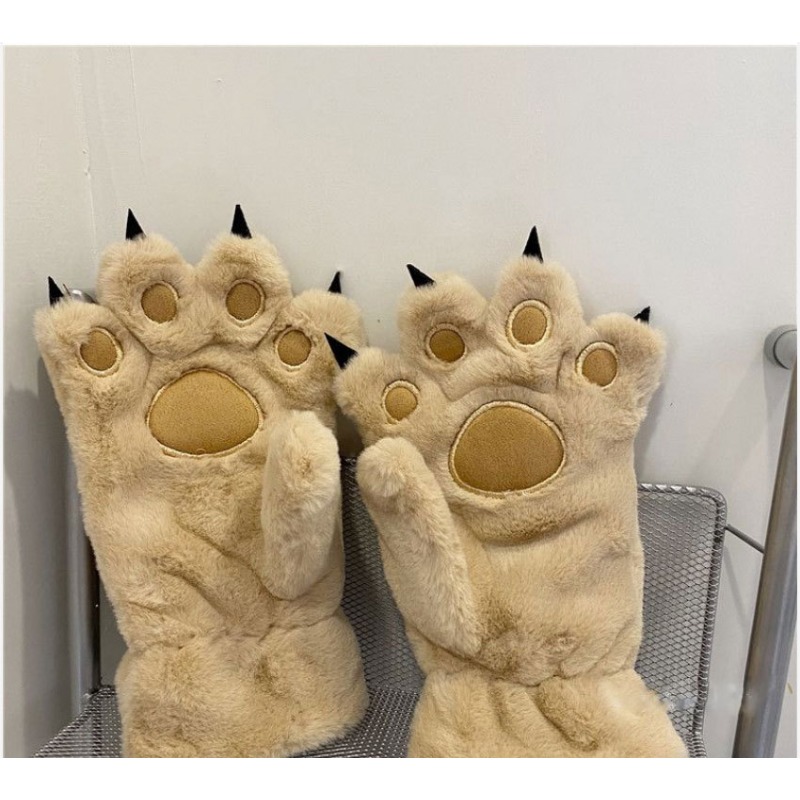 Thick Velvet Cat Claw Gloves W - Anime Cosplay Thick review and price